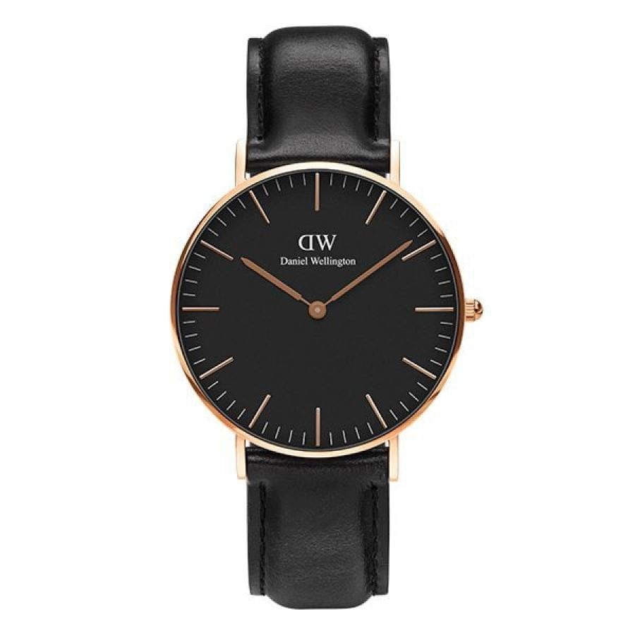 Daniel Wellington】CLASSIC SHEFFIELD DW00100139 ROSE GOLD Black