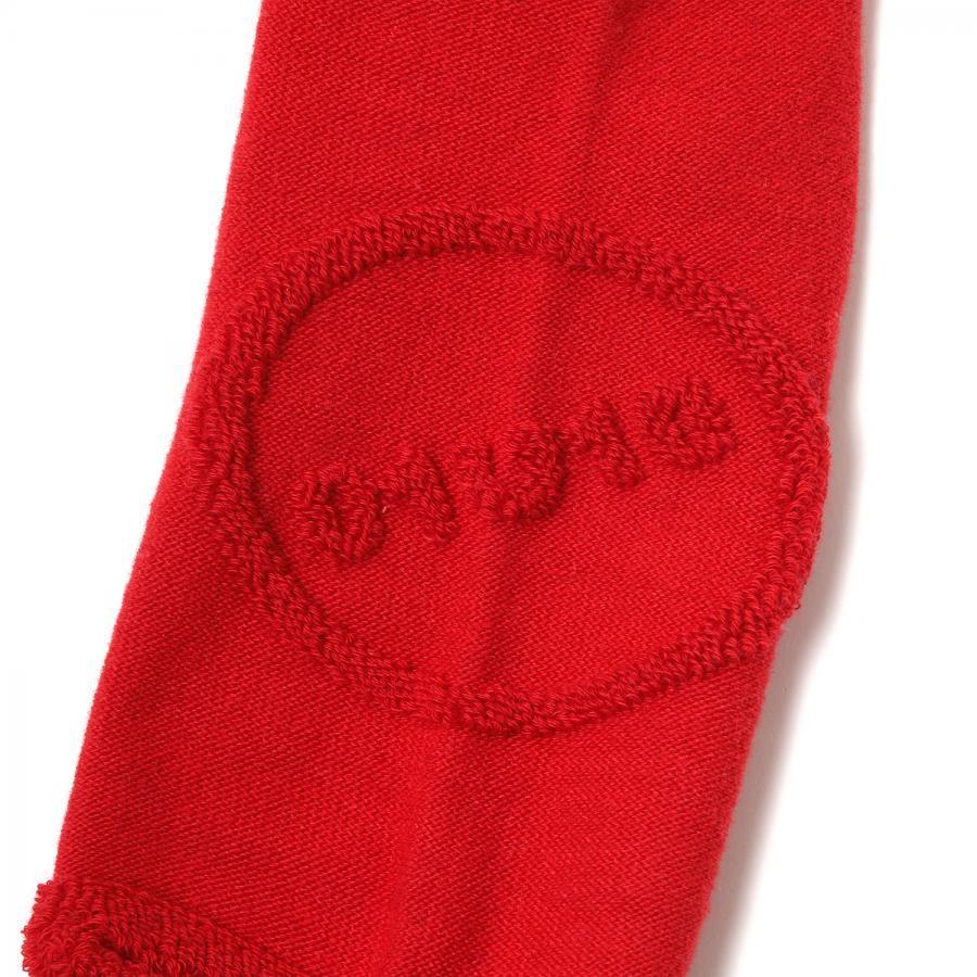 pile socks by 01u10 (RED(2号機)) RED（2号機） FREE(24-26ｃｍ)