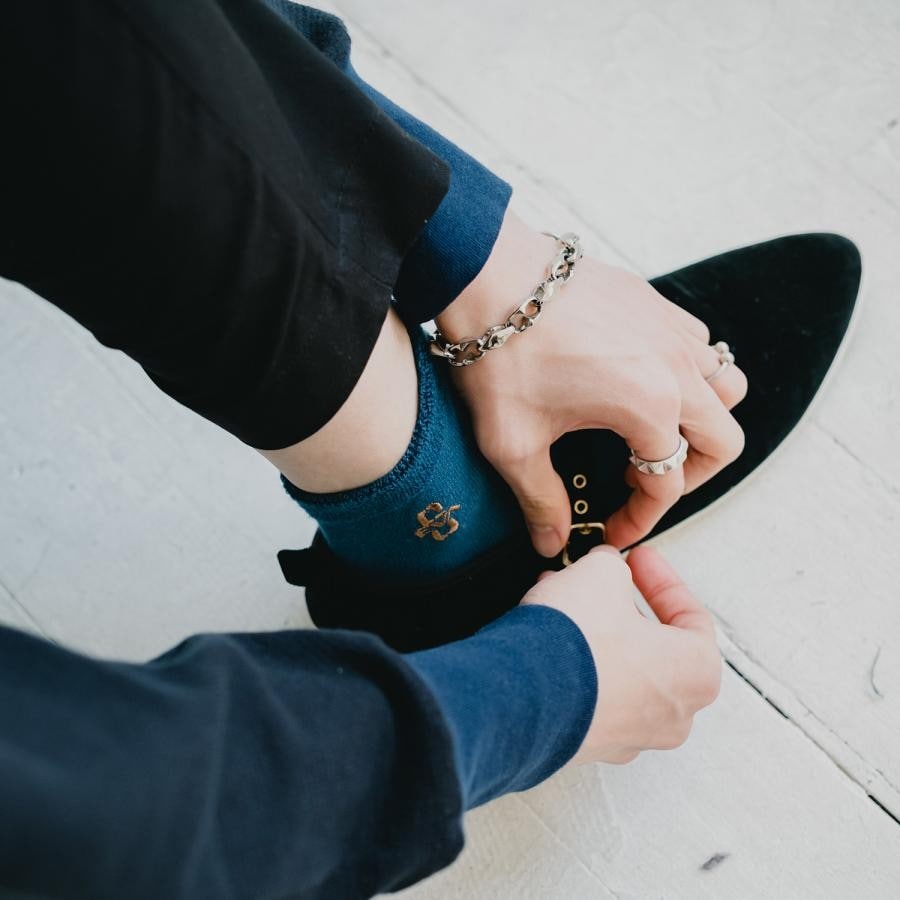 pile socks by 01u10 (PURPLE(初号機)) PURPLE（初号機） FREE(24-26ｃｍ)