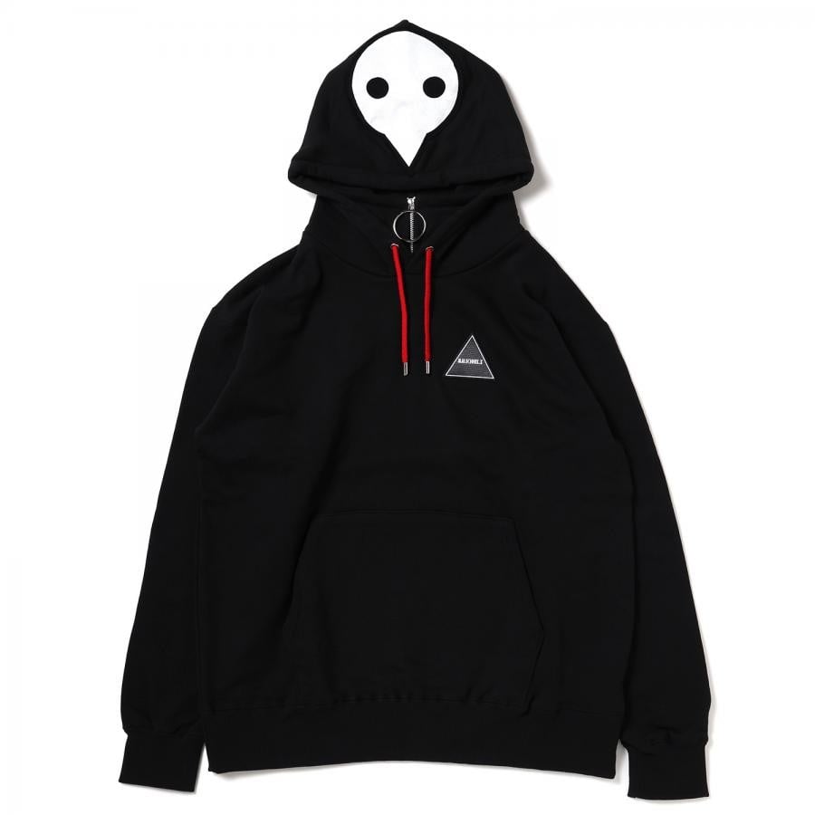 RADIO EVA O-ring ZIP NECK hoodie 第4の使徒 O-ring ZIP NECK hoodie（第4の使徒）by MALICIOUS.X (BLACK)(ONE SIZE