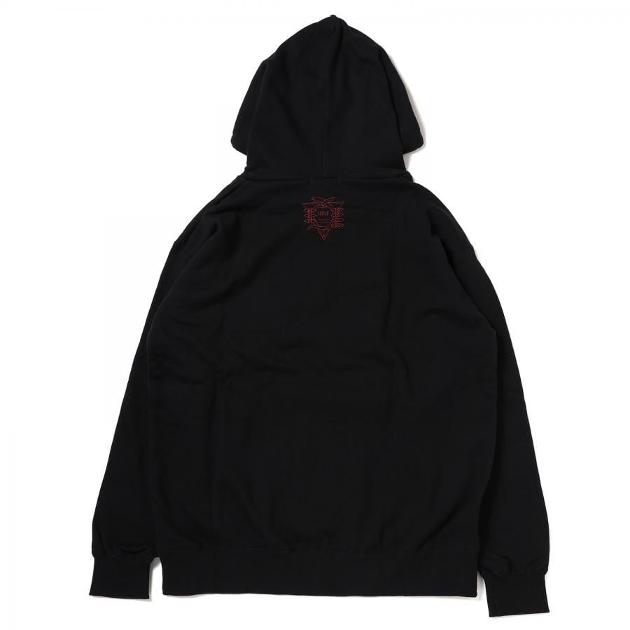 O-ring ZIP NECK hoodie（第4の使徒）by MALICIOUS.X (BLACK)(ONE SIZE