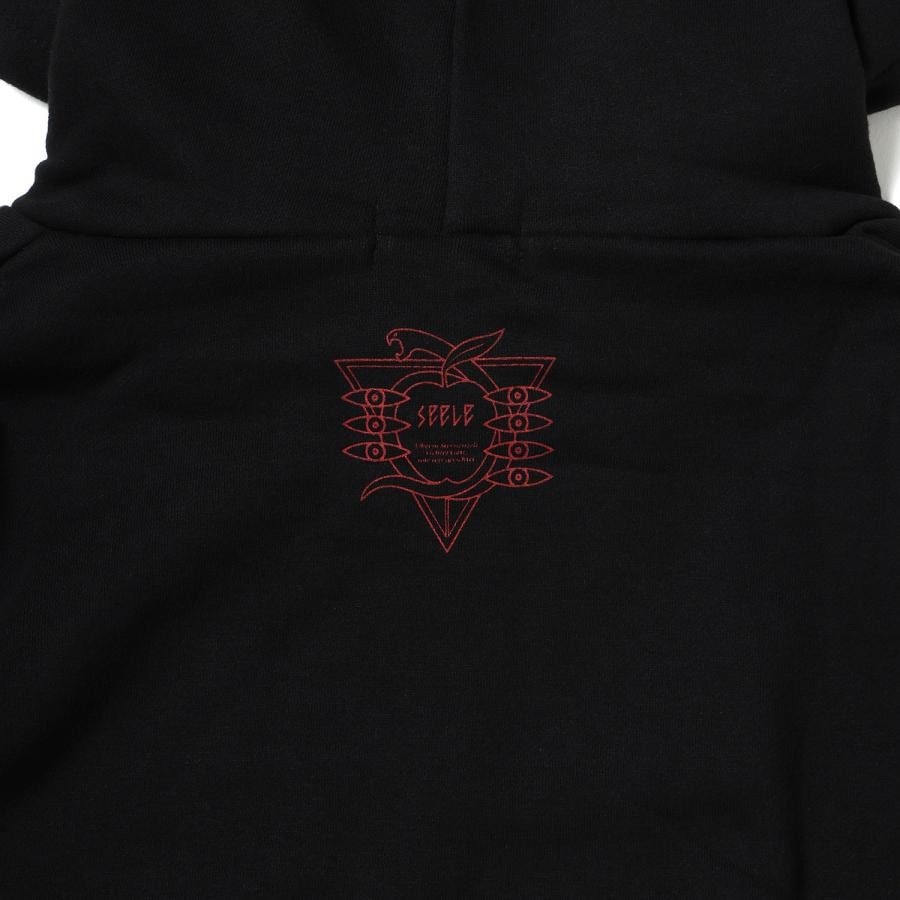O-ring ZIP NECK hoodie（第4の使徒）by MALICIOUS.X (BLACK)(ONE SIZE