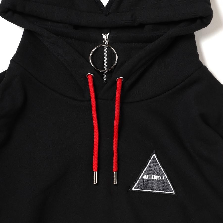 O-ring ZIP NECK hoodie（第4の使徒）by MALICIOUS.X (BLACK) BLACK ONE SIZE