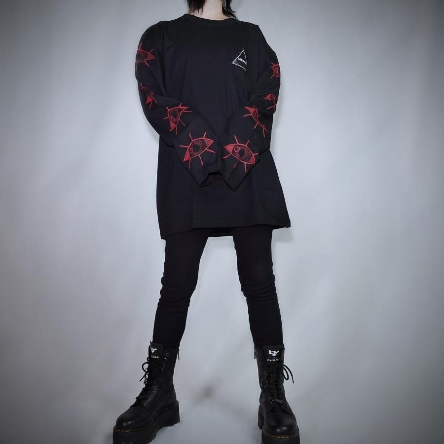 Long sleeve T shirt（第8の使徒）by MALICIOUS.X (BLACK×WHITE) BLACK×WHITE ONE SIZE