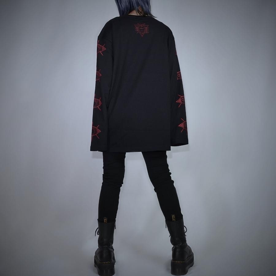 Long sleeve T shirt（第8の使徒）by MALICIOUS.X (BLACK×WHITE) BLACK×WHITE ONE SIZE