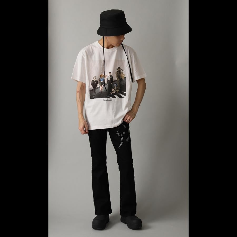 RADIO EVA Illustration T-Shirt γ (Mai Yoneyama) (BLACK(MONO))