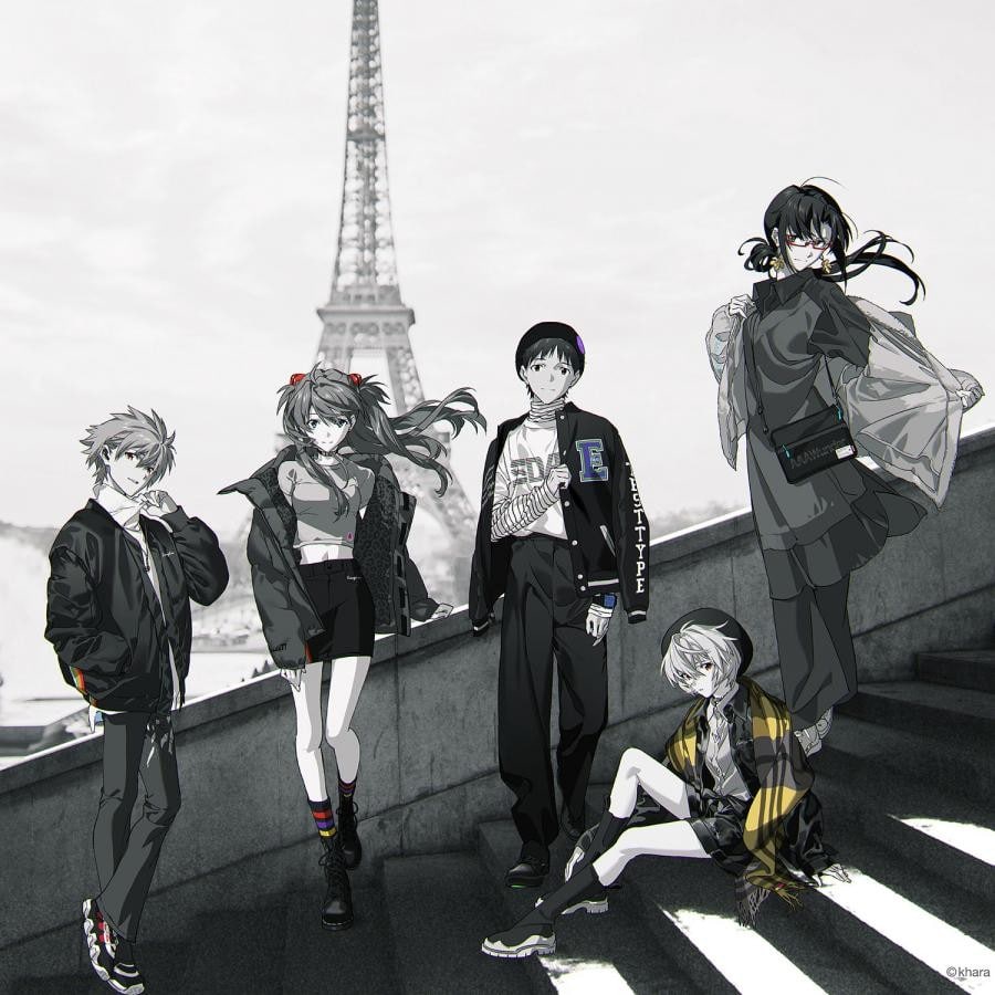 RADIO EVA Illustration T-Shirt γ (Mai Yoneyama) (BLACK(MONO)) BLACK(MONO) XXL