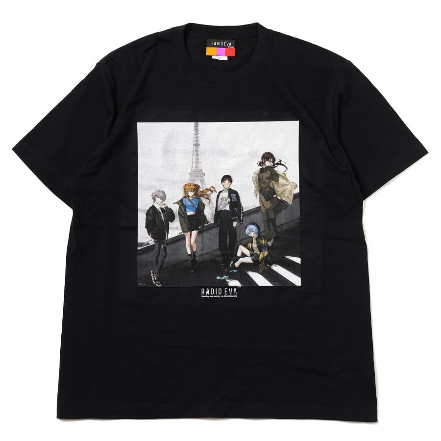 RADIO EVA Illustration T-Shirt γ (Mai Yoneyama) (BLACK(COLOR)) BLACK(COLOR) L