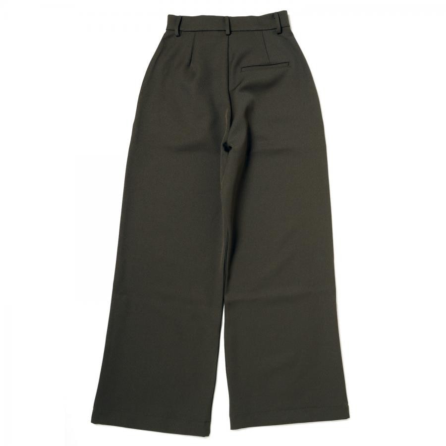 EVA-01 Flower Embroidery Wide Slacks (OLIVE) OLIVE SMALL