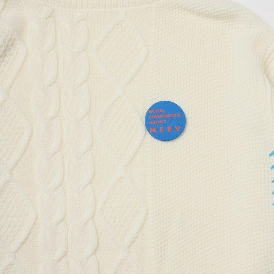 EVANGELION Hand Stitch Turtleneck Knit (WHITE) WHITE LARGE