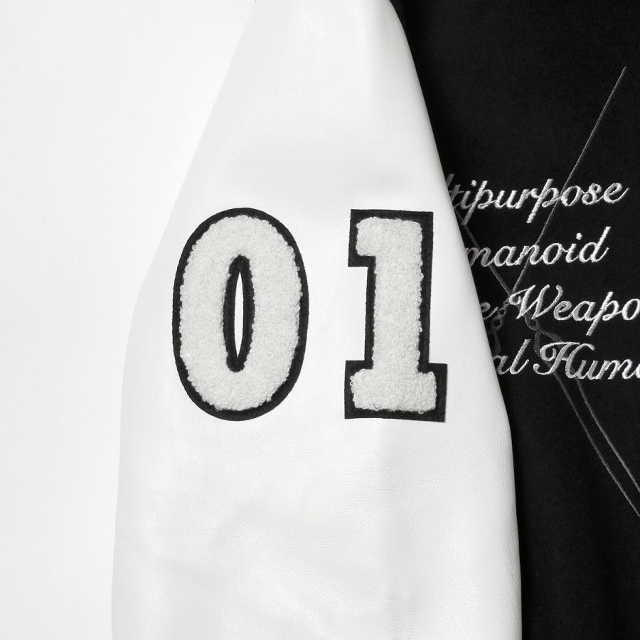 EVANGELION BASEBALL JACKET (BLACK×WHITE(EVA-01)) BLACK×WHITE（EVA-01） L