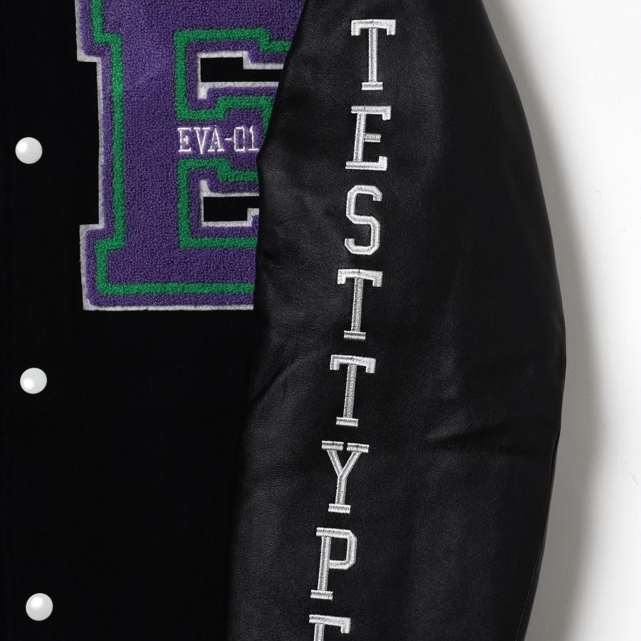 EVANGELION BASEBALL JACKET (BLACK×BLACK(EVA-01))(L BLACK