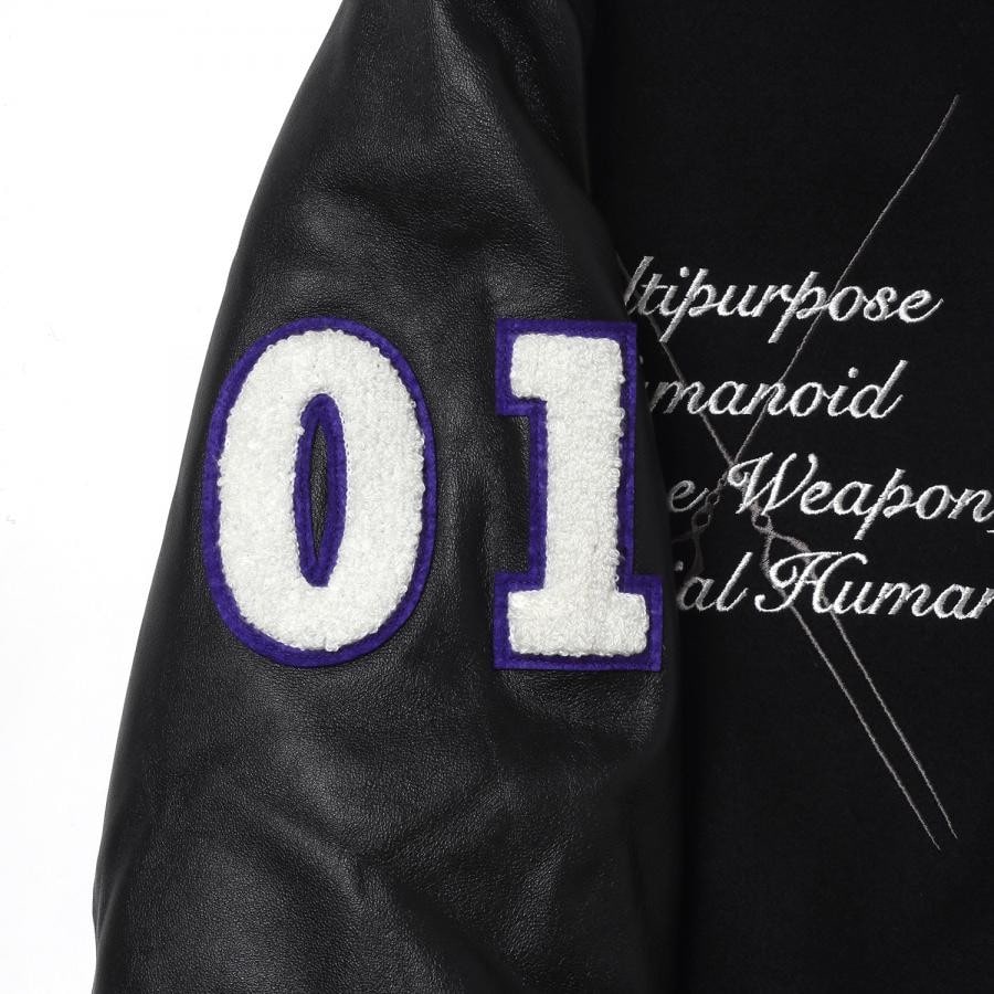 EVANGELION BASEBALL JACKET (BLACK×BLACK(EVA-01))(L BLACK EVANGELION BASEBALL JACKET (BLACK×BLACK(EVA-01))(L BLACK