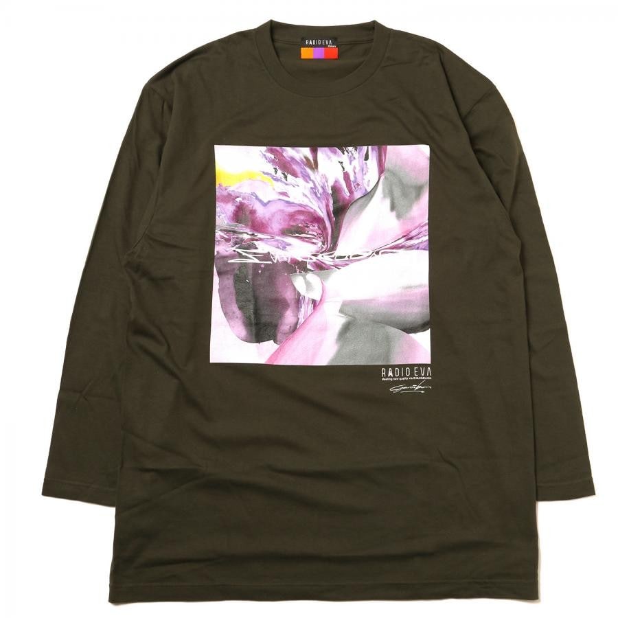 EVANGELION Painting Cutsew by Cigarette-burns (OLIVE(EVA-08)) OLIVE(EVA-08) ONE SIZE