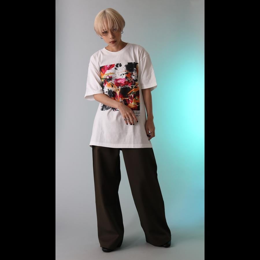 EVANGELION Painting T-Shirt by Cigarette-burns (WHITE(EVA-02)) WHITE(EVA-02) L