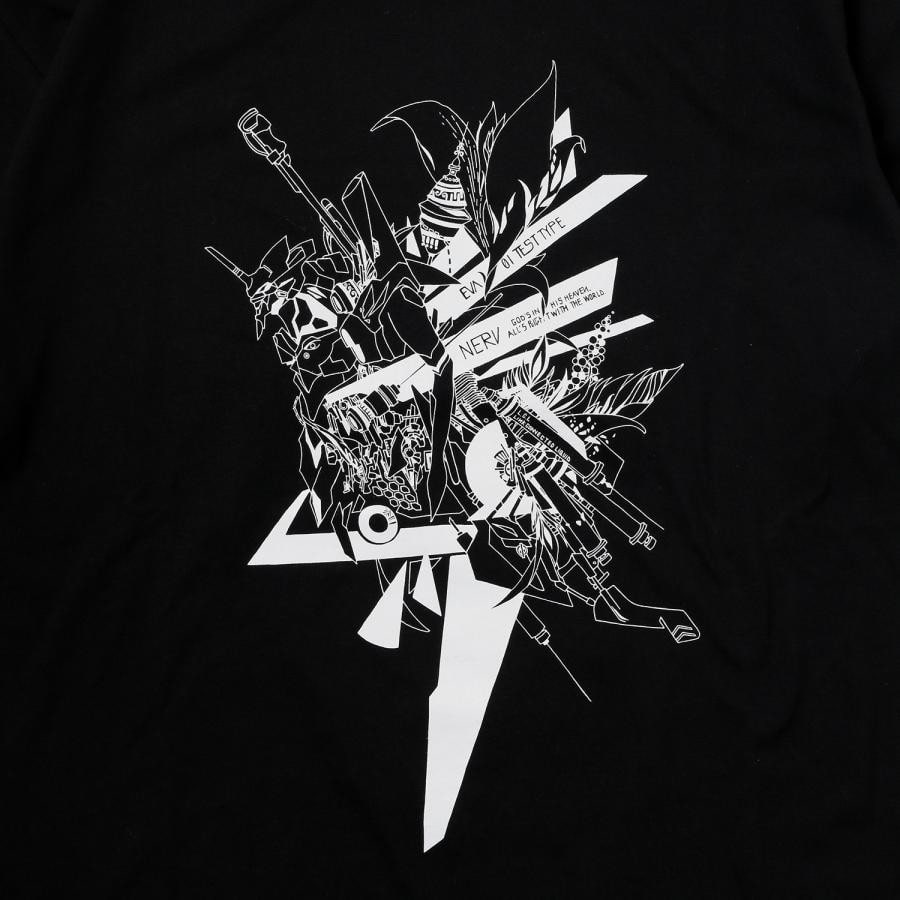 Abstract EVANGELION Solid T-Shirt (KENTA KAKIKAWA) (BLACK(初