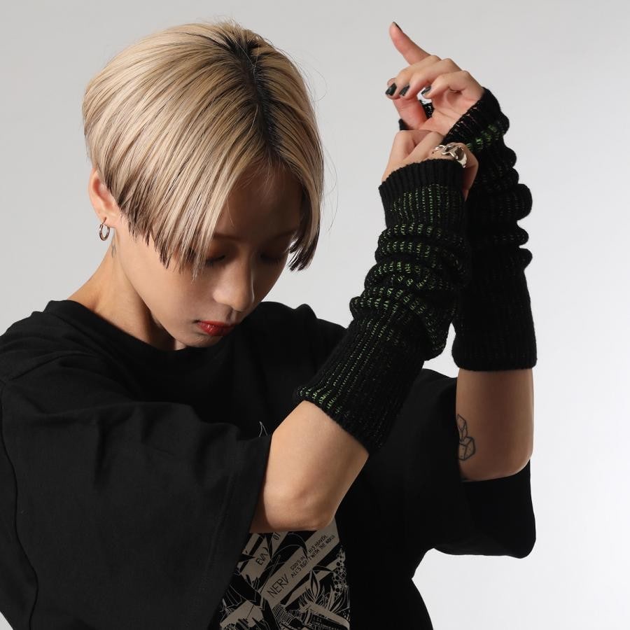 EVA-01 Rib Arm Warmers (GREEN) GREEN FREE