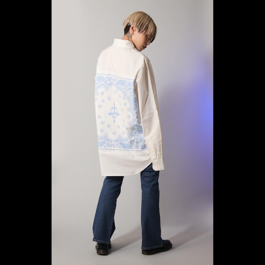 EVA-01 BANDANNA SHIRTS (WHITE×LIGHT BLUE) WHITE×LIGHT BLUE ONE SIZE
