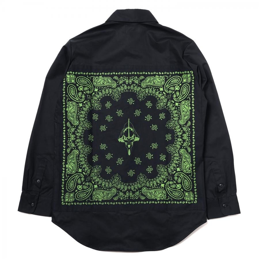 EVA-01 BANDANNA SHIRTS (BLACK×GREEN) BLACK×GREEN ONE SIZE