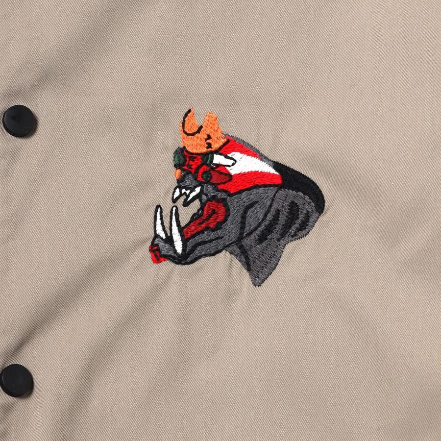 THE BEAST EMBROIDERY COACH JACKET (BEIGE(COLOR)) BEIGE(COLOR) XL