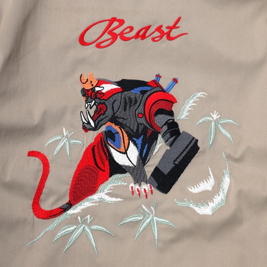 THE BEAST EMBROIDERY COACH JACKET (BEIGE(COLOR)) BEIGE(COLOR) XL