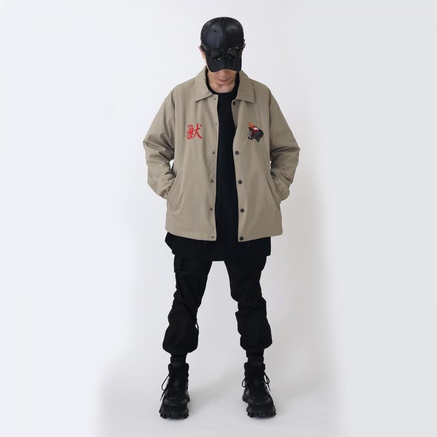THE BEAST EMBROIDERY COACH JACKET (BEIGE(COLOR)) BEIGE(COLOR) XL