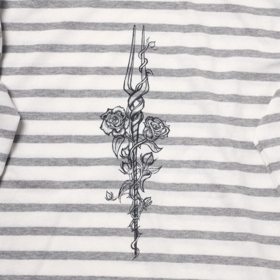 Longinus Rose Long Sleeve T-Shirt (BORDER(MONO)) BORDER(MONO) ONE SIZE