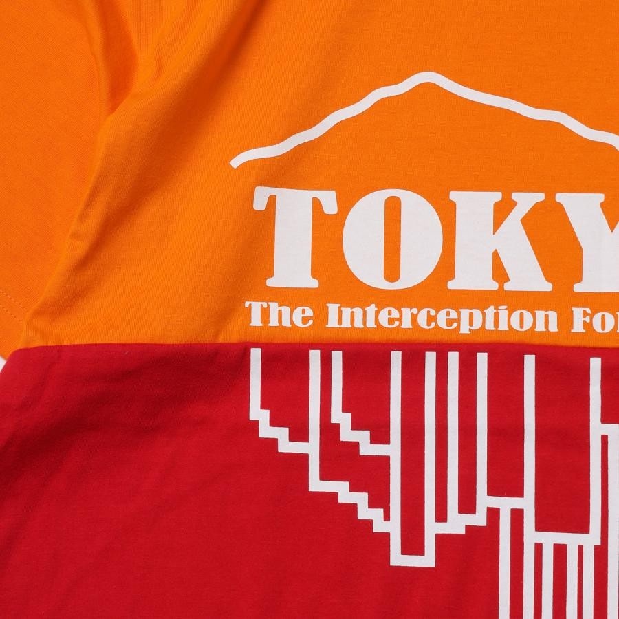 TOKYO-3 2Tone T-Shirt β (ORANGE×RED) ORANGE×RED XL