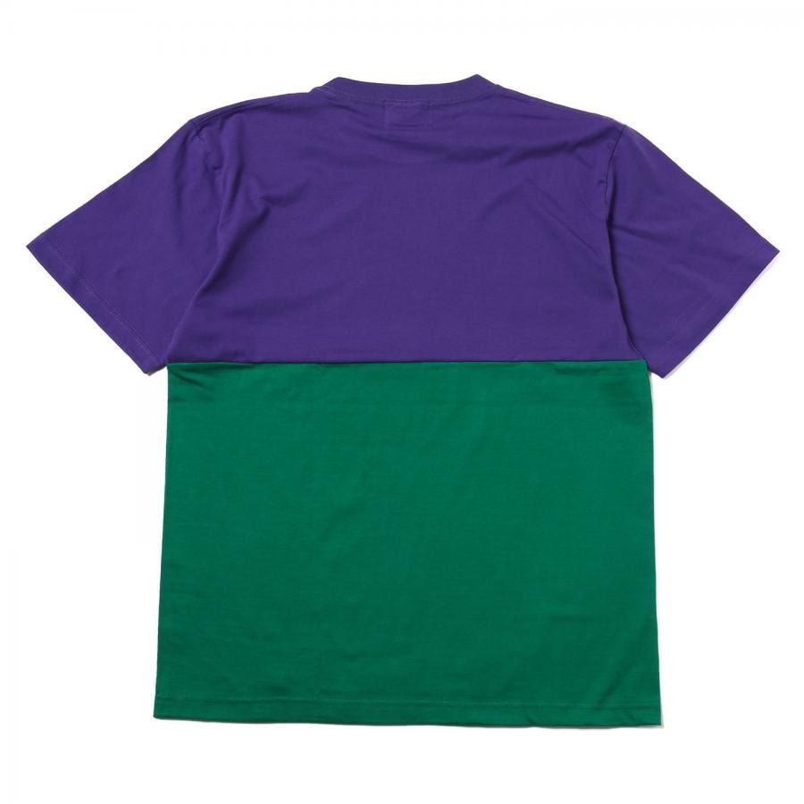 TOKYO-3 2Tone T-Shirt β (PURPLE×GREEN) PURPLE×GREEN L