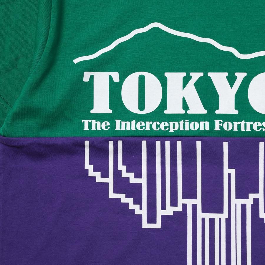 TOKYO-3 2Tone T-Shirt β (GREEN×PURPLE) GREEN×PURPLE XL