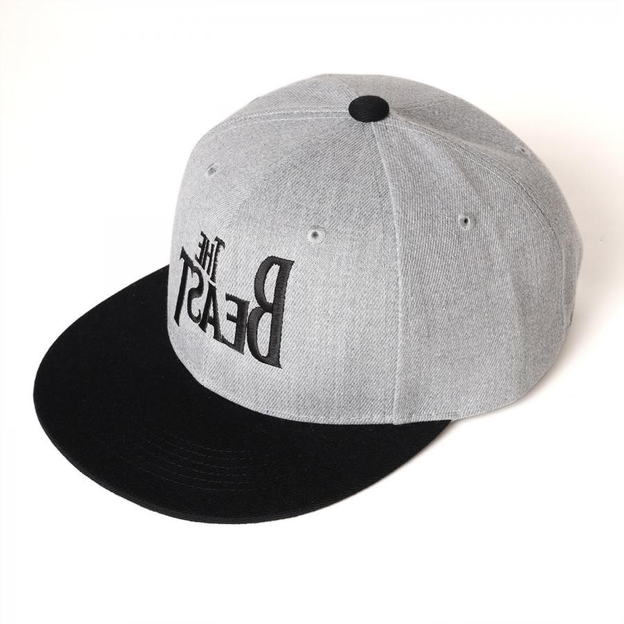 THE BEAST Embroidery Cap (GRAY×BLACK) GRAY×BLACK FREE