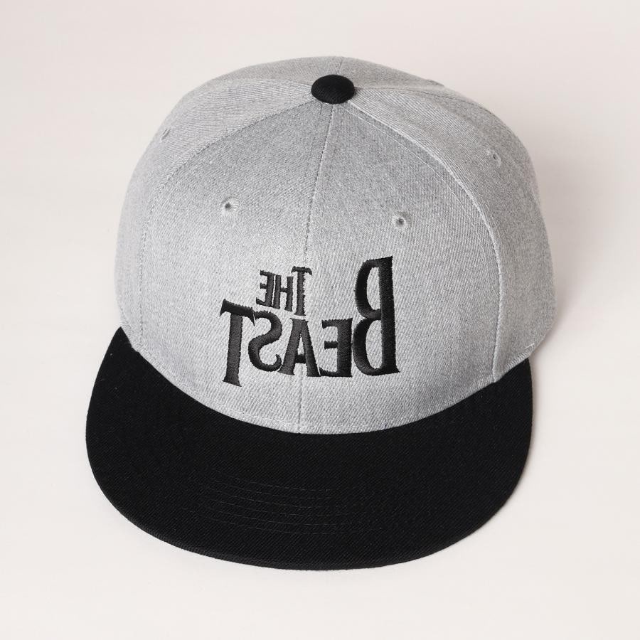 THE BEAST Embroidery Cap (GRAY×BLACK) GRAY×BLACK FREE