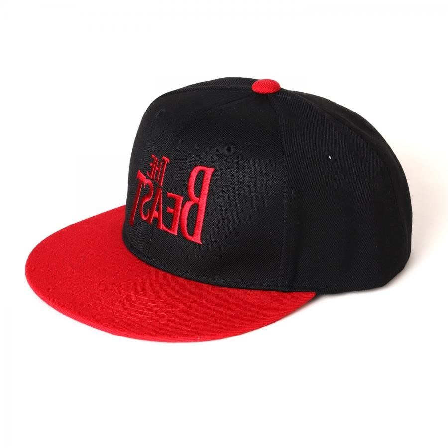 THE BEAST Embroidery Cap (BLACK×RED) BLACK×RED FREE