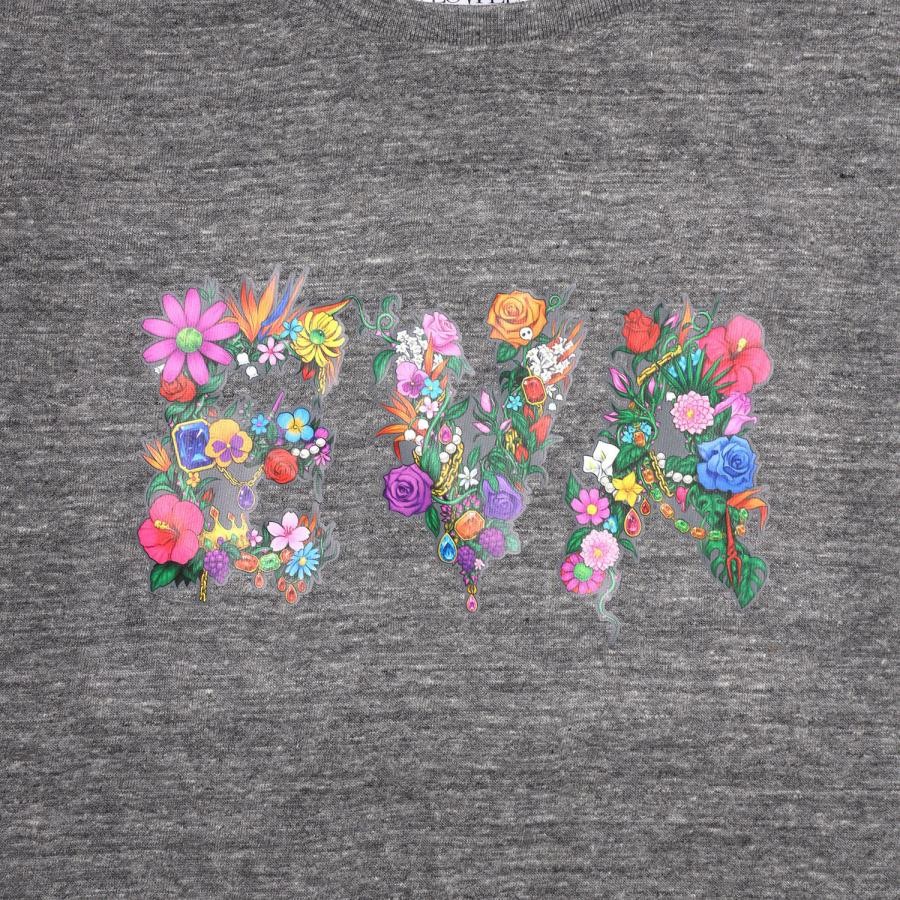 EVA Jewel & Flower T-Shirt (GRAY) GRAY ONE SIZE