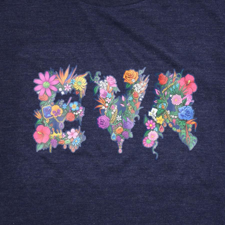 EVA Jewel & Flower T-Shirt (NAVY) NAVY ONE SIZE