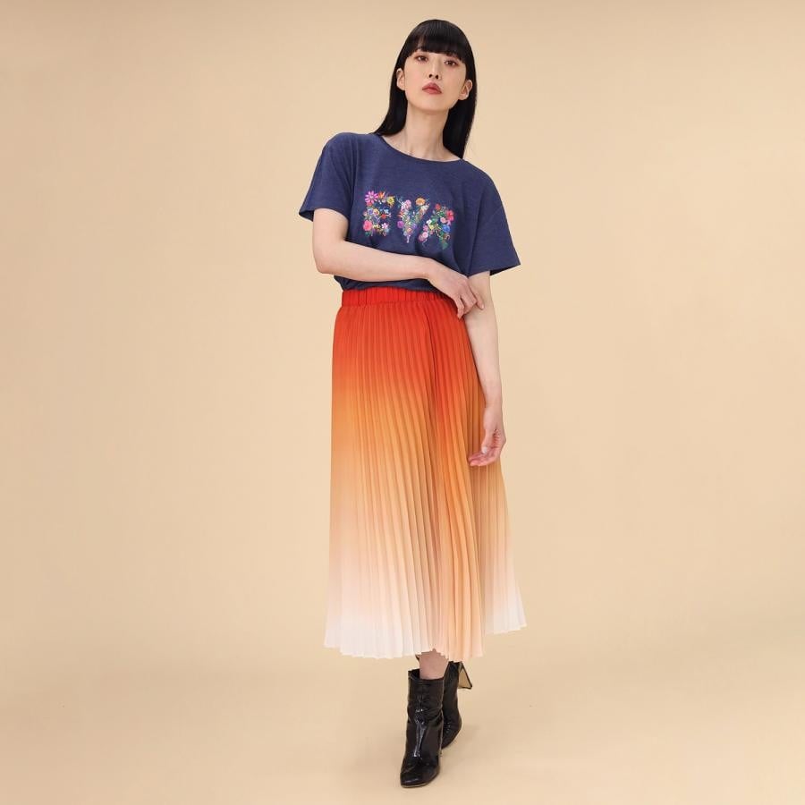 EVA Jewel & Flower T-Shirt (NAVY) NAVY ONE SIZE