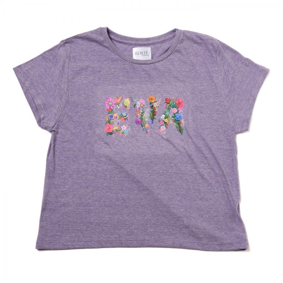 EVA Jewel & Flower T-Shirt (PURPLE) PURPLE ONE SIZE