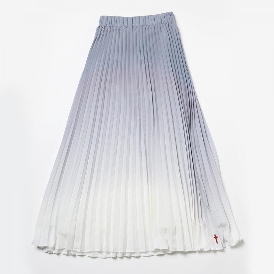 The Beach Gradation Pleated Skirt (GRAY) GRAY FREE