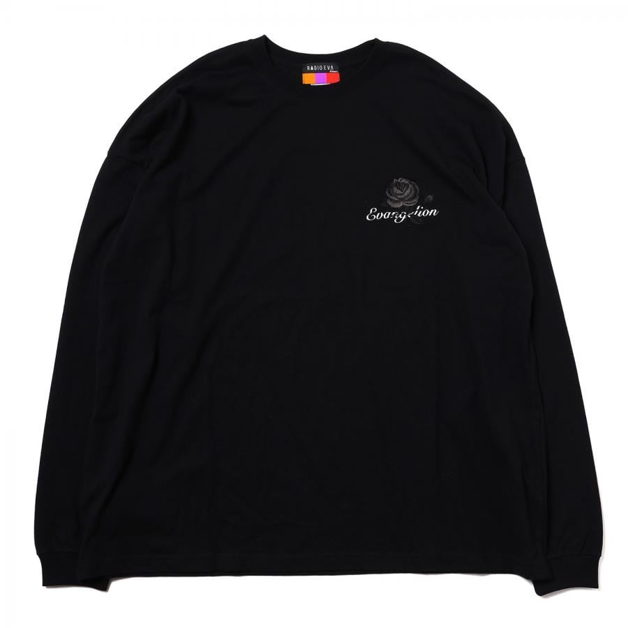 EVANGELION Flower Embroidery Cutsew (BLACK) BLACK ONE SIZE
