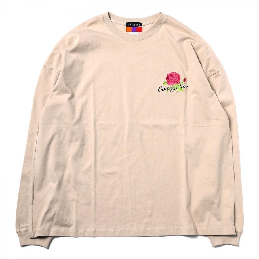 EVANGELION Flower Embroidery Cutsew (BEIGE(MARI)) BEIGE(MARI) ONE SIZE