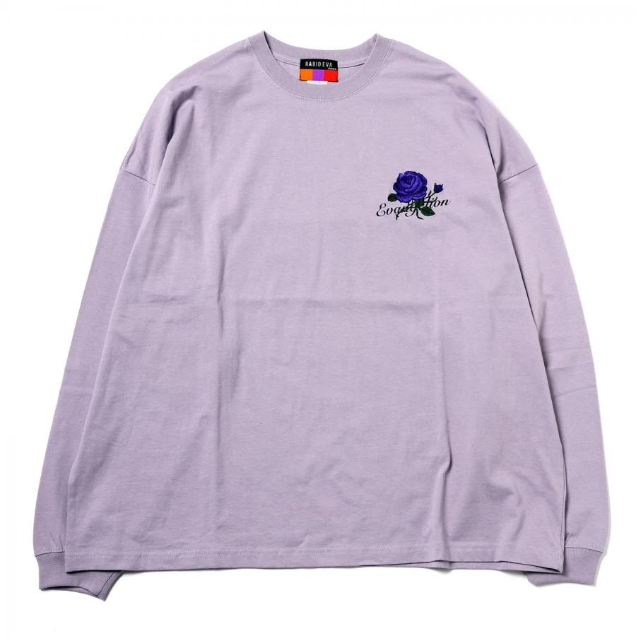 EVANGELION Flower Embroidery Cutsew (PURPLE(EVA-01)) PURPLE(EVA-01) ONE SIZE