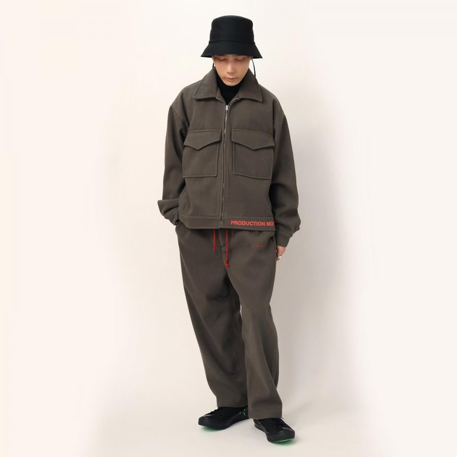 RADIO EVA Tapered Wide Pants (OLIVE GRAY) OLIVE GRAY L