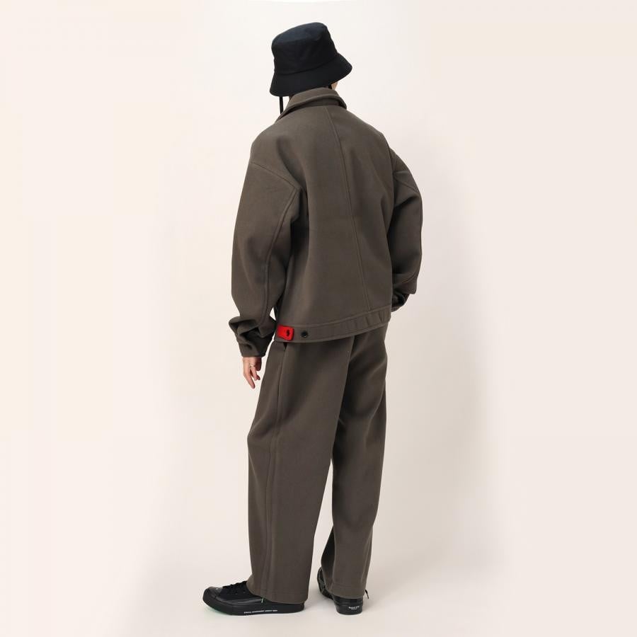 RADIO EVA Tapered Wide Pants (OLIVE GRAY) OLIVE GRAY L