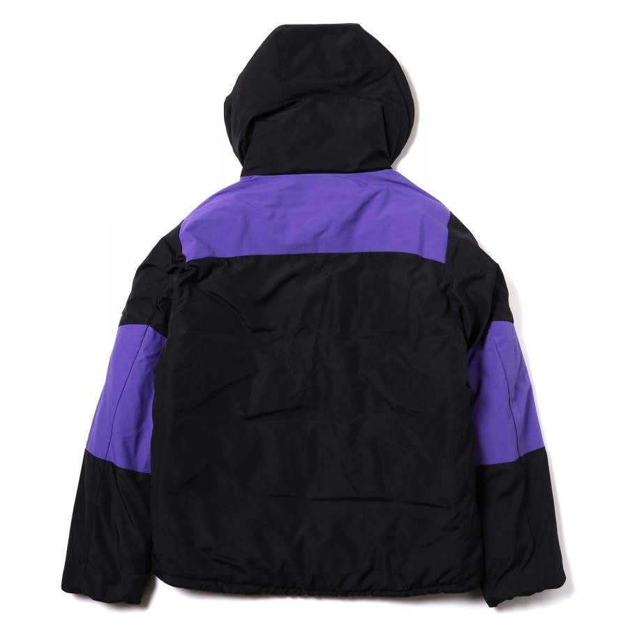 EVANGELION 2TONE DOWN JACKET (BLACK(EVA-01)) BLACK（EVA-01） LARGE