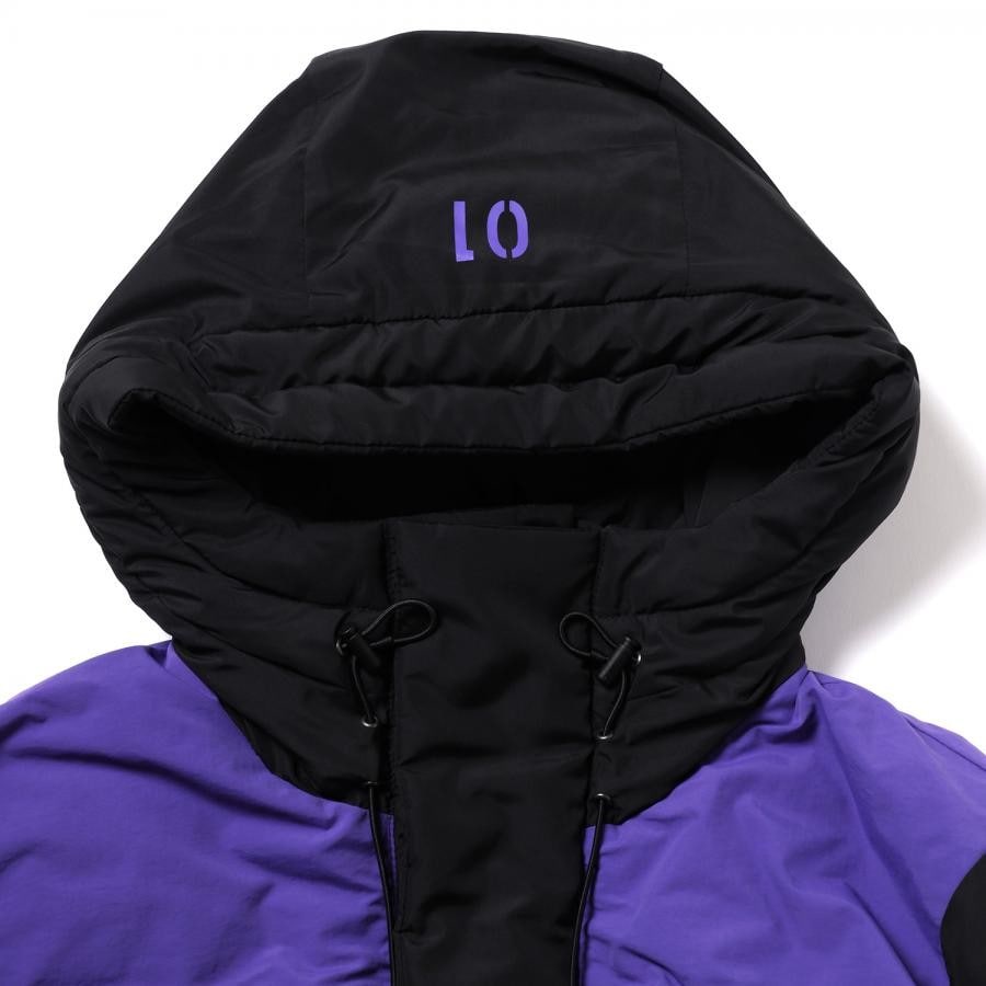 EVANGELION 2TONE DOWN JACKET (BLACK(EVA-01)) BLACK（EVA-01） LARGE