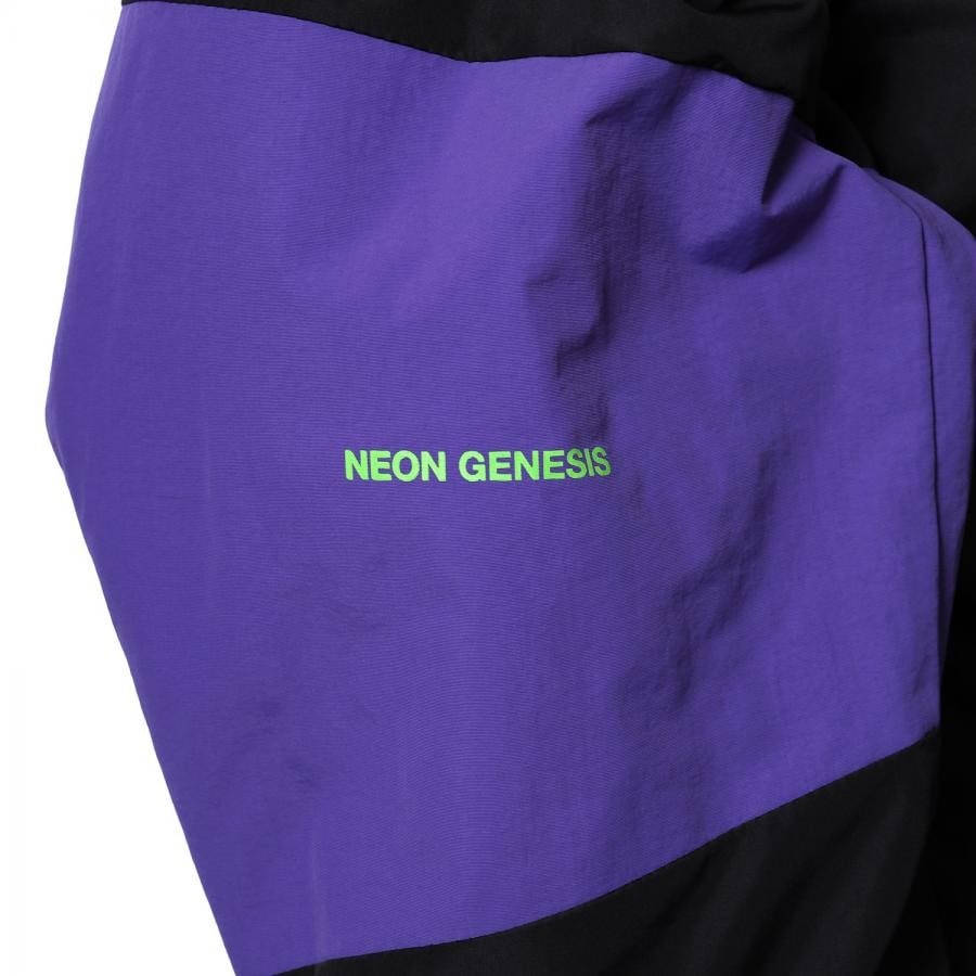 EVANGELION 2TONE DOWN JACKET (BLACK(EVA-01)) BLACK（EVA-01） LARGE