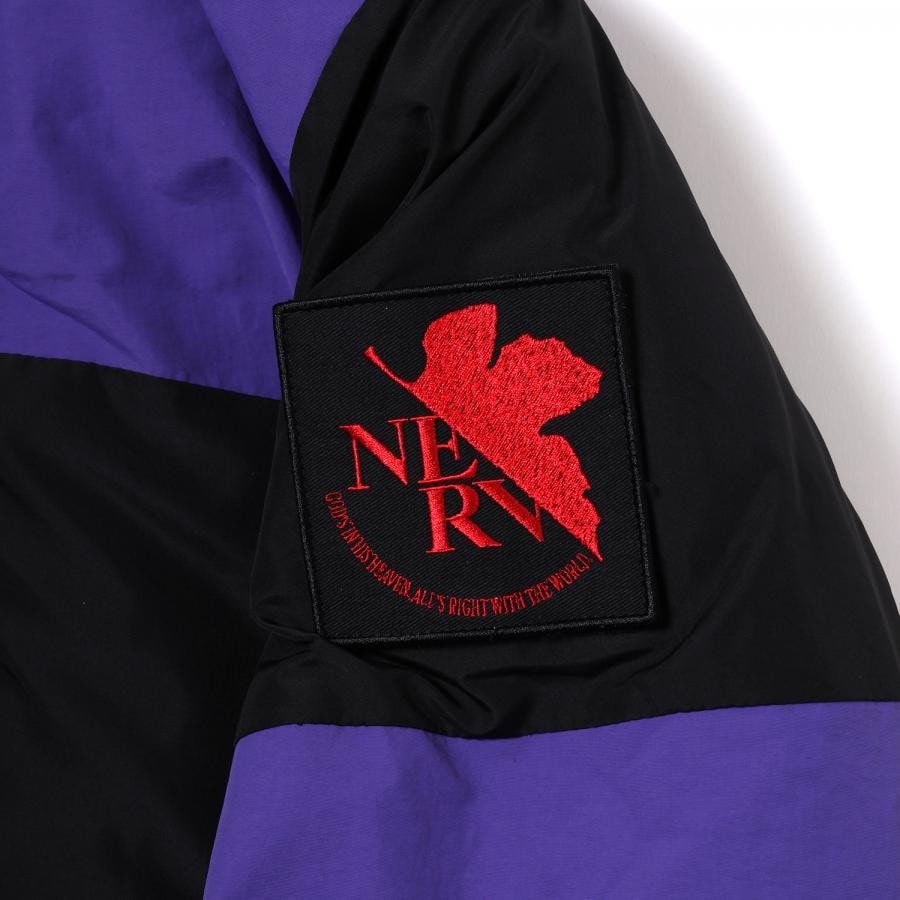 EVANGELION 2TONE DOWN JACKET (BLACK(EVA-01)) BLACK（EVA-01） LARGE