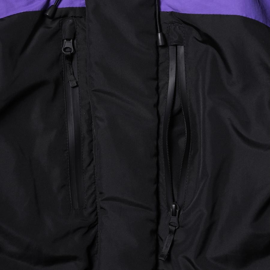 EVANGELION 2TONE DOWN JACKET (BLACK(EVA-01)) BLACK（EVA-01） LARGE
