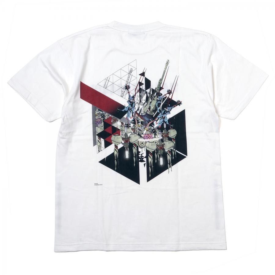 Abstract EVANGELION T-Shirt β（KENTA KAKIKAWA）(44A44B4444C) WHITE(44A44B4444C) XL