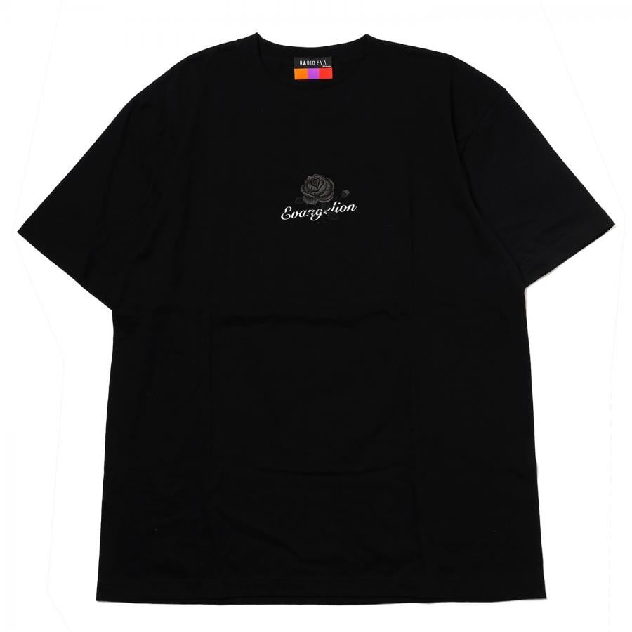 EVA-01 Flower Embroidery T-Shirt BLACK EDITION（BLACK） BLACK ONE SIZE